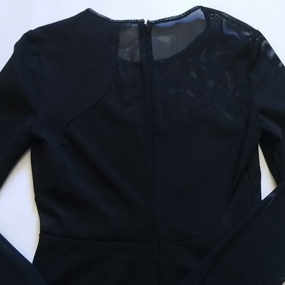 Rebecca Minkoff black mesh faux leather tr Dress - Picture 7 of 9